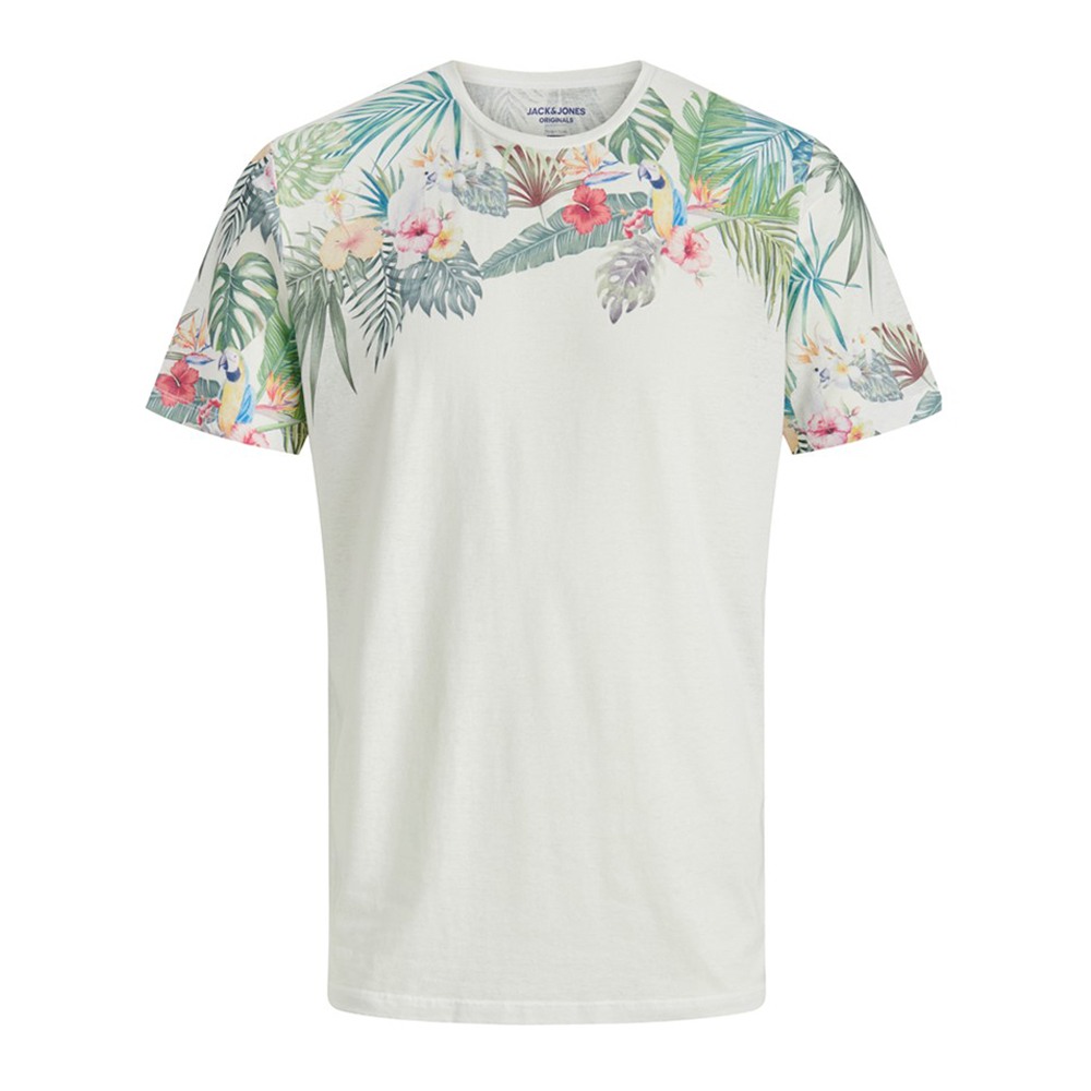 JACK JONES t-shirt tropical-Bianco