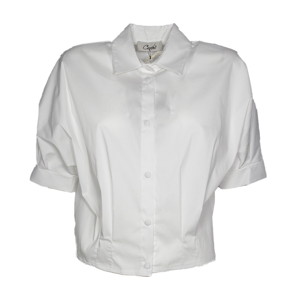 CROCHE' camicia poleline-Bianco