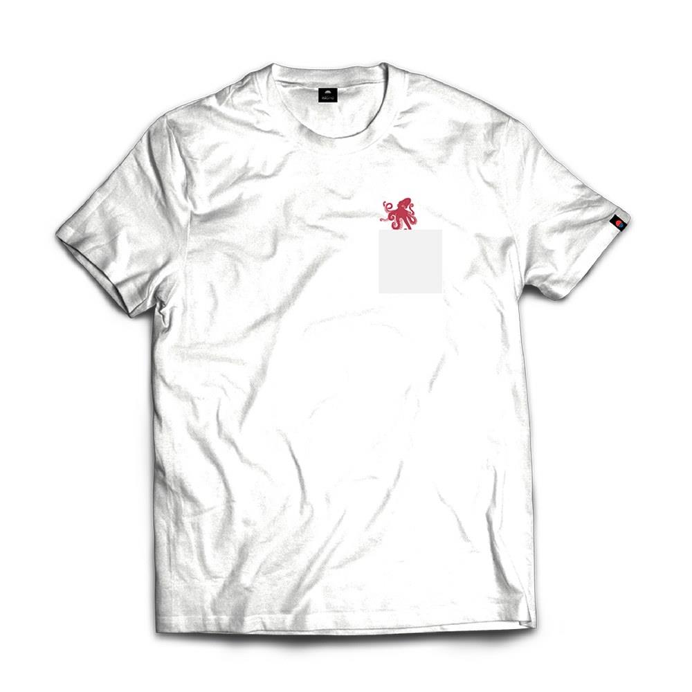 ISLAND ORIGINAL T-shirt polpo nel taschino-Bianco