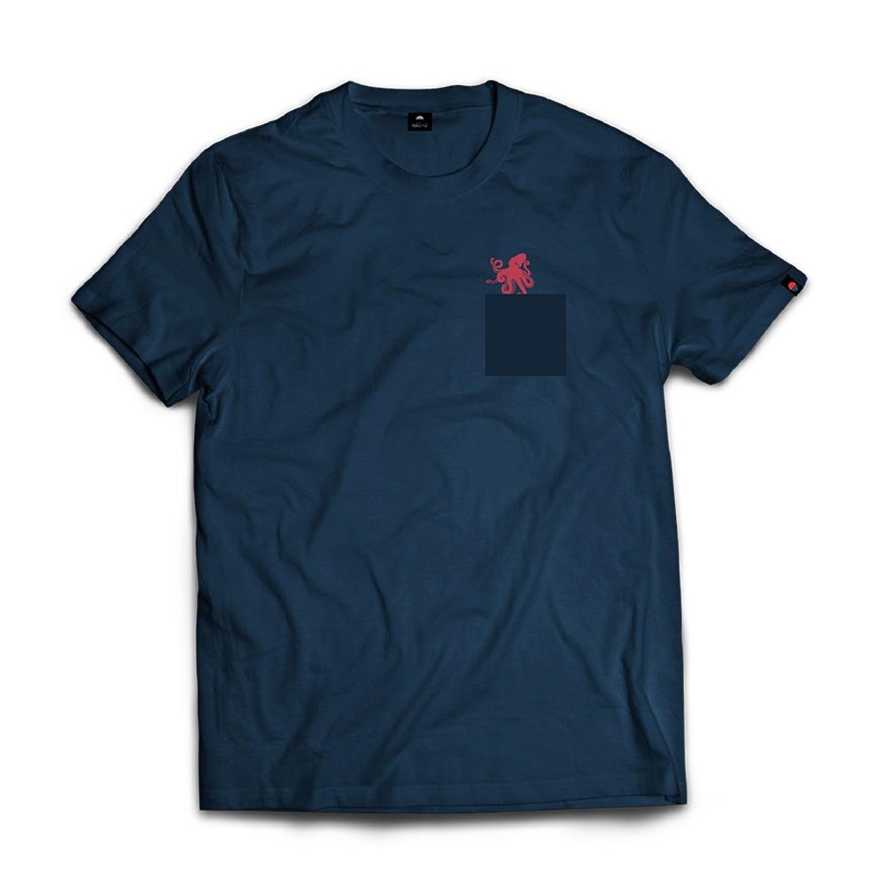 ISLAND ORIGINAL T-shirt polpo nel taschino-Blu