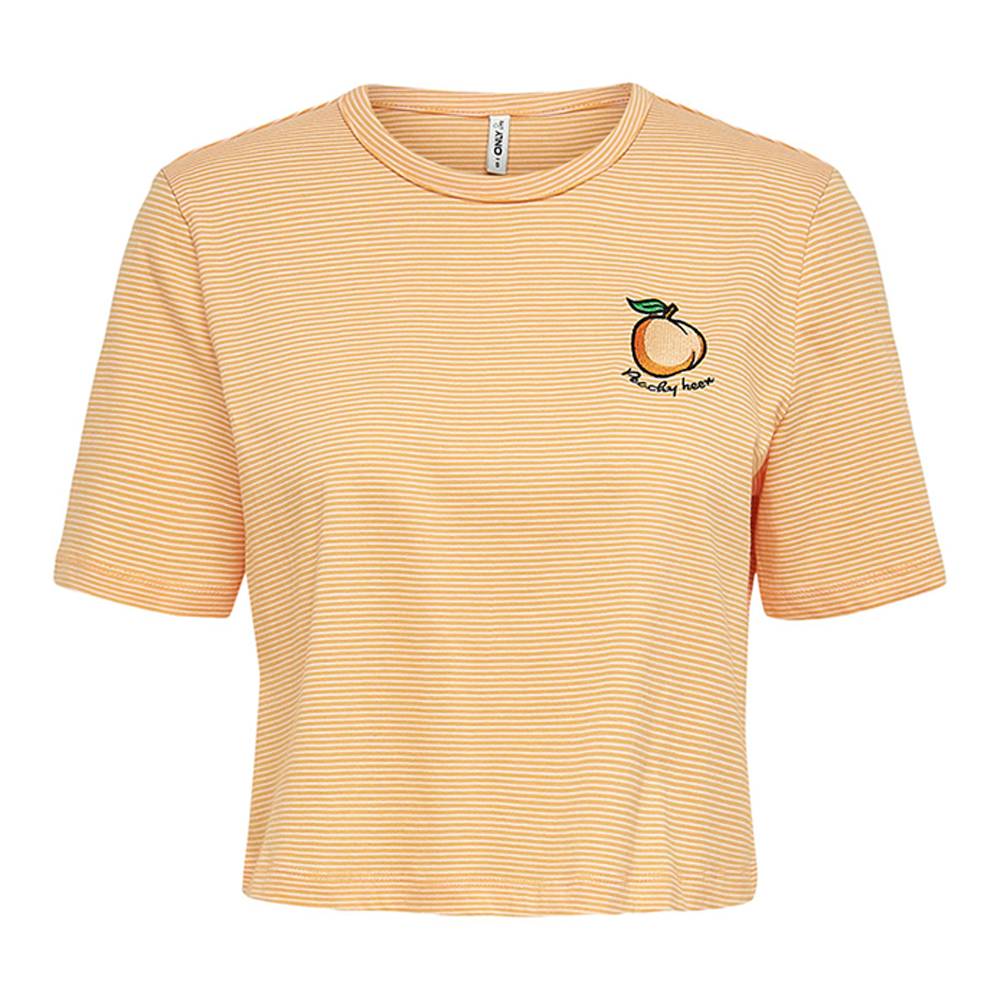 ONLY t-shirt crop-Arancio