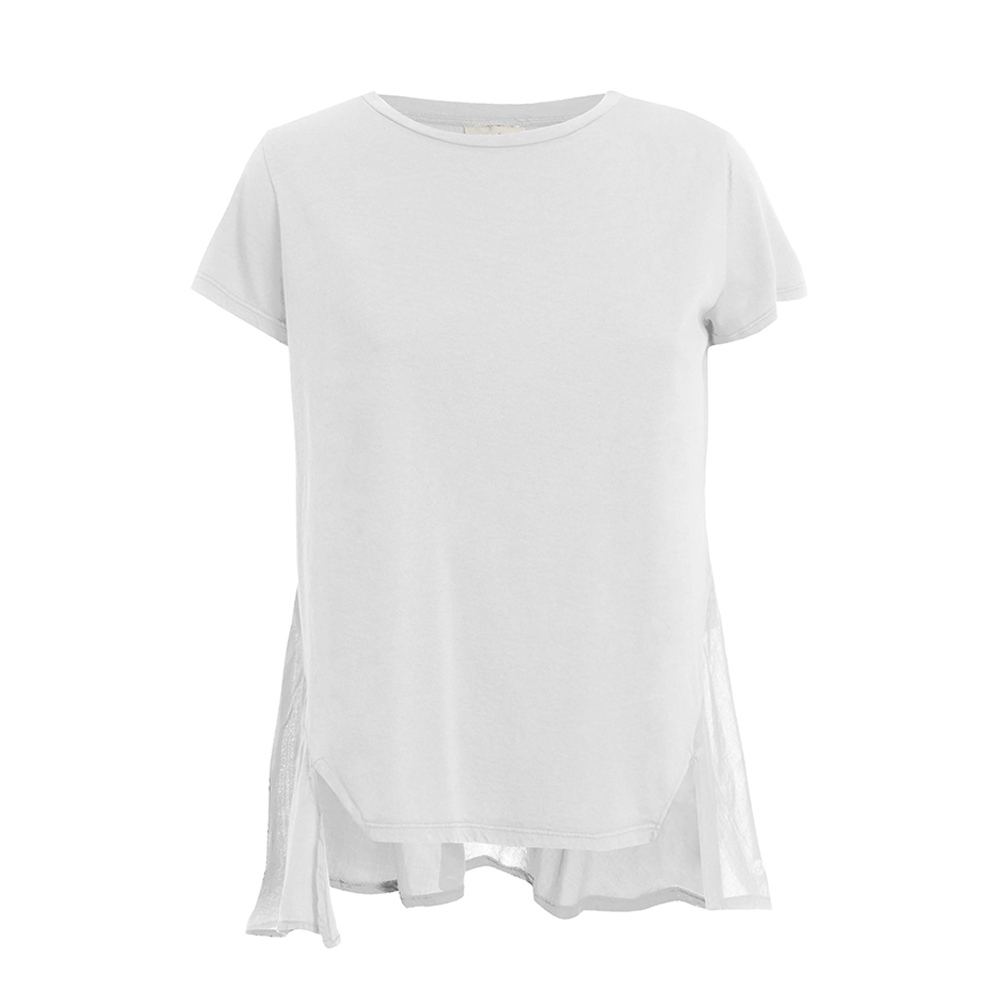 DEHA t-shirt con balza-Bianco