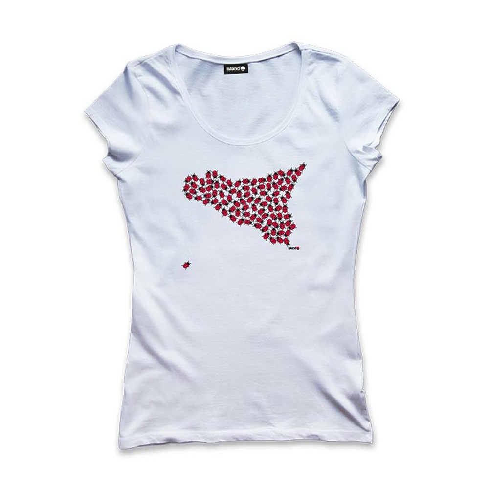 ISLAND ORIGINAL t-shirt coccinelle-Bianco