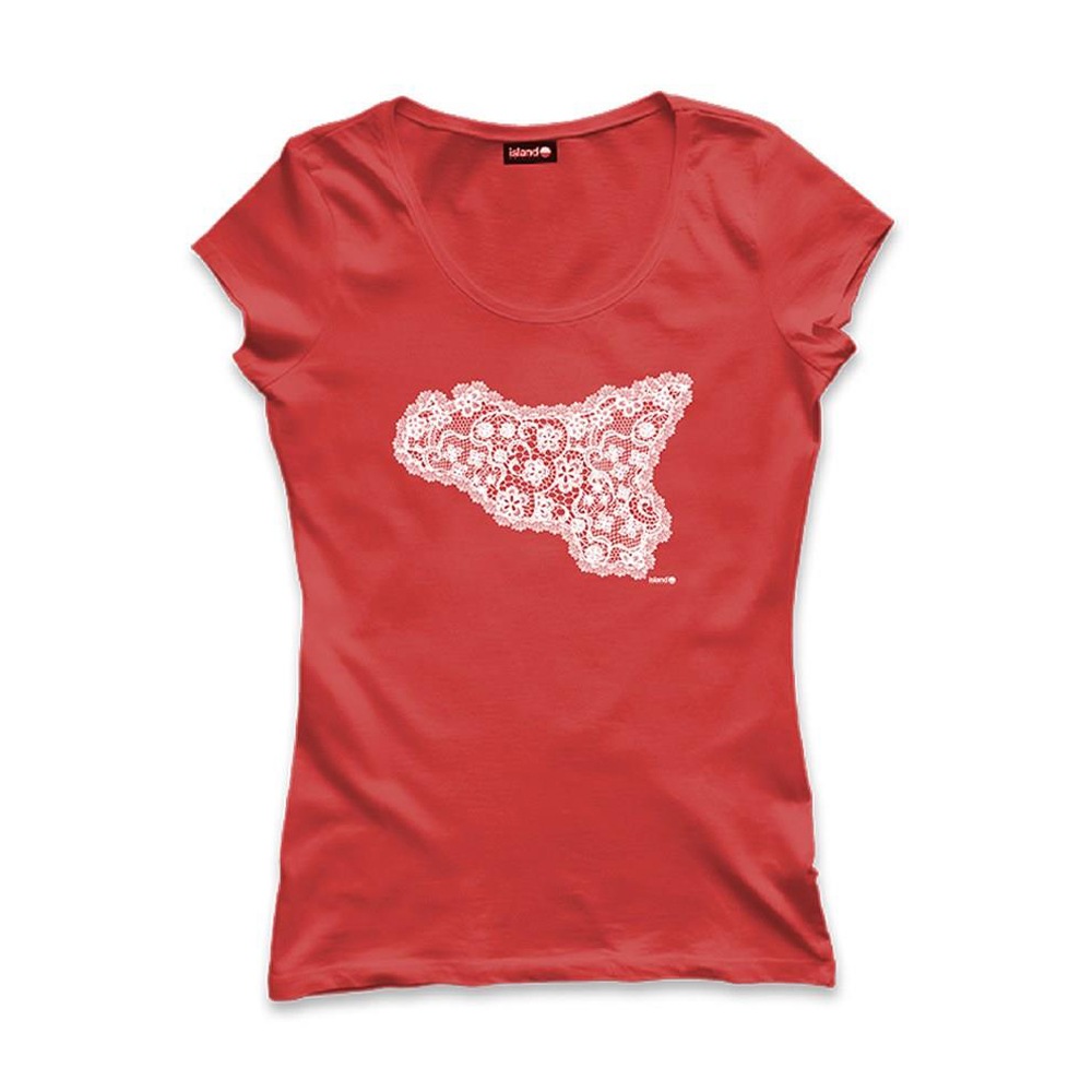 ISLAND ORIGINAL t-shirt macramè-Rosso