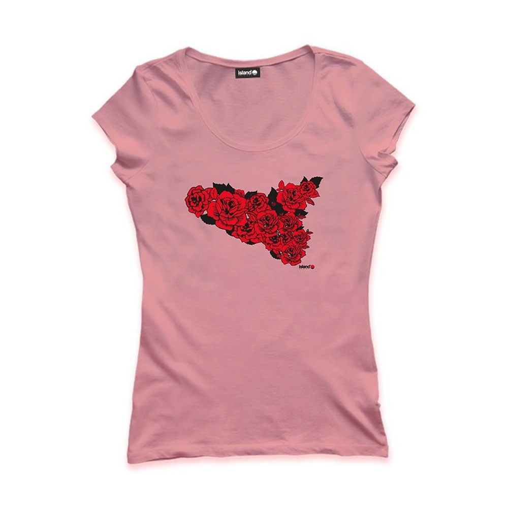 ISLAND ORIGINAL T-shirt bouquet-Rosa