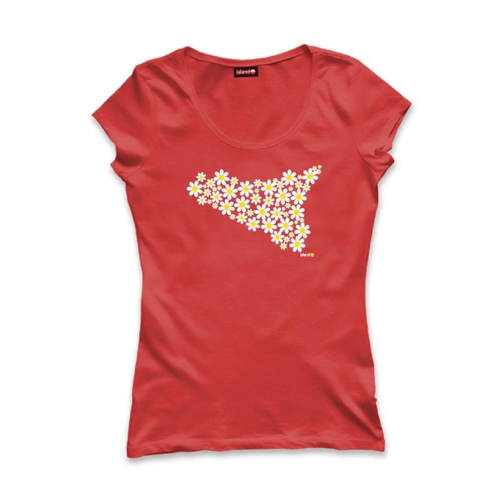 ISLAND ORIGINAL T-shirt margherite-Rosso