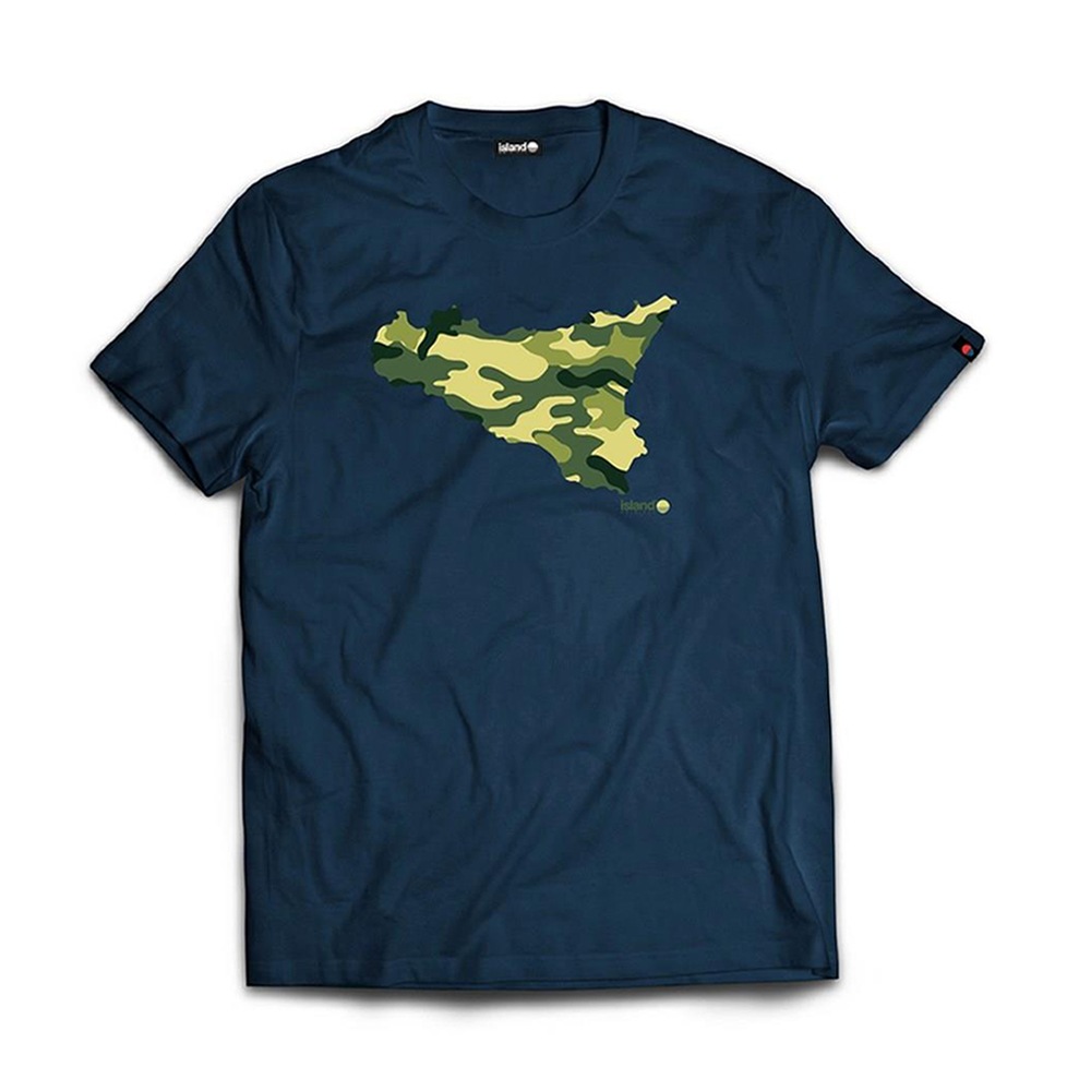 ISLAND ORIGINAL t-shirt camouflage-Blu