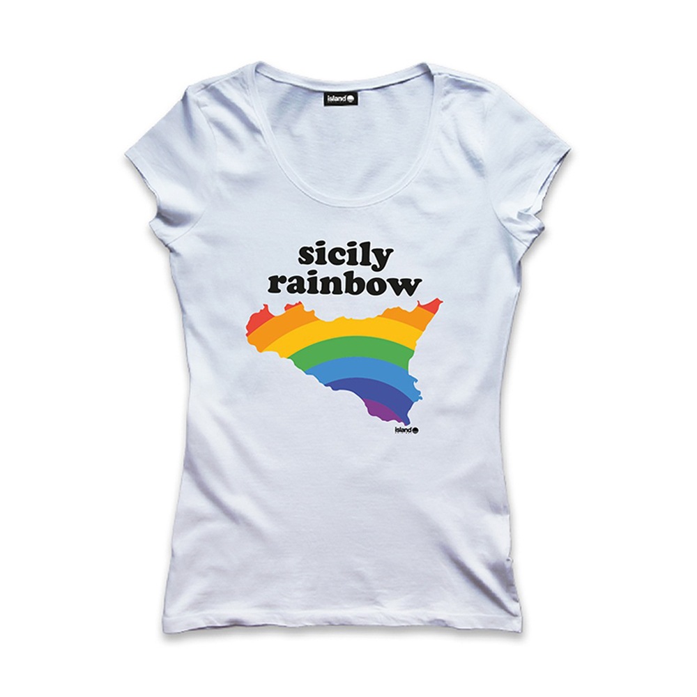 ISLAND ORIGINAL t-shirt rainbow-Bianco