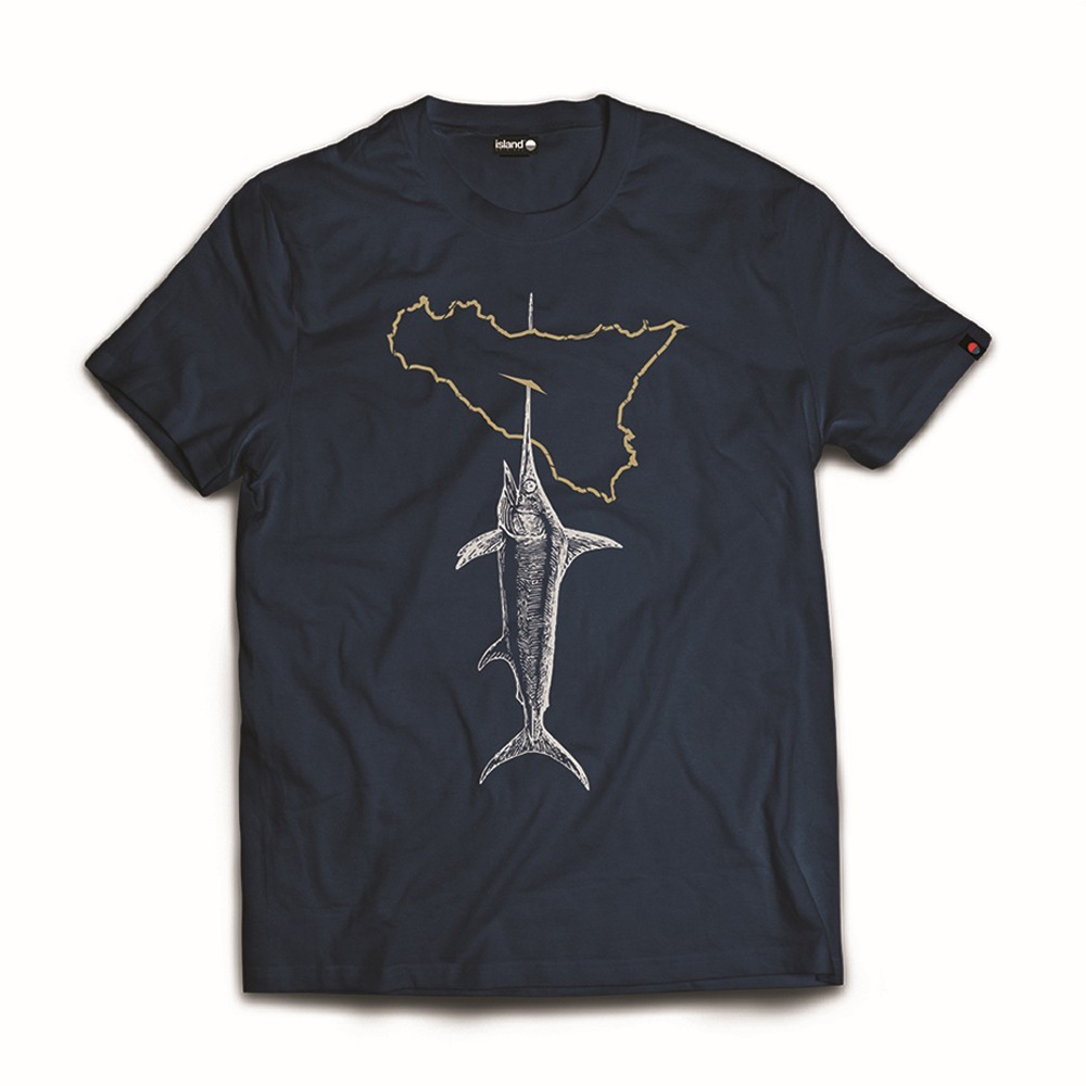 ISLAND ORIGINAL t-shirt u piscispada-Blu