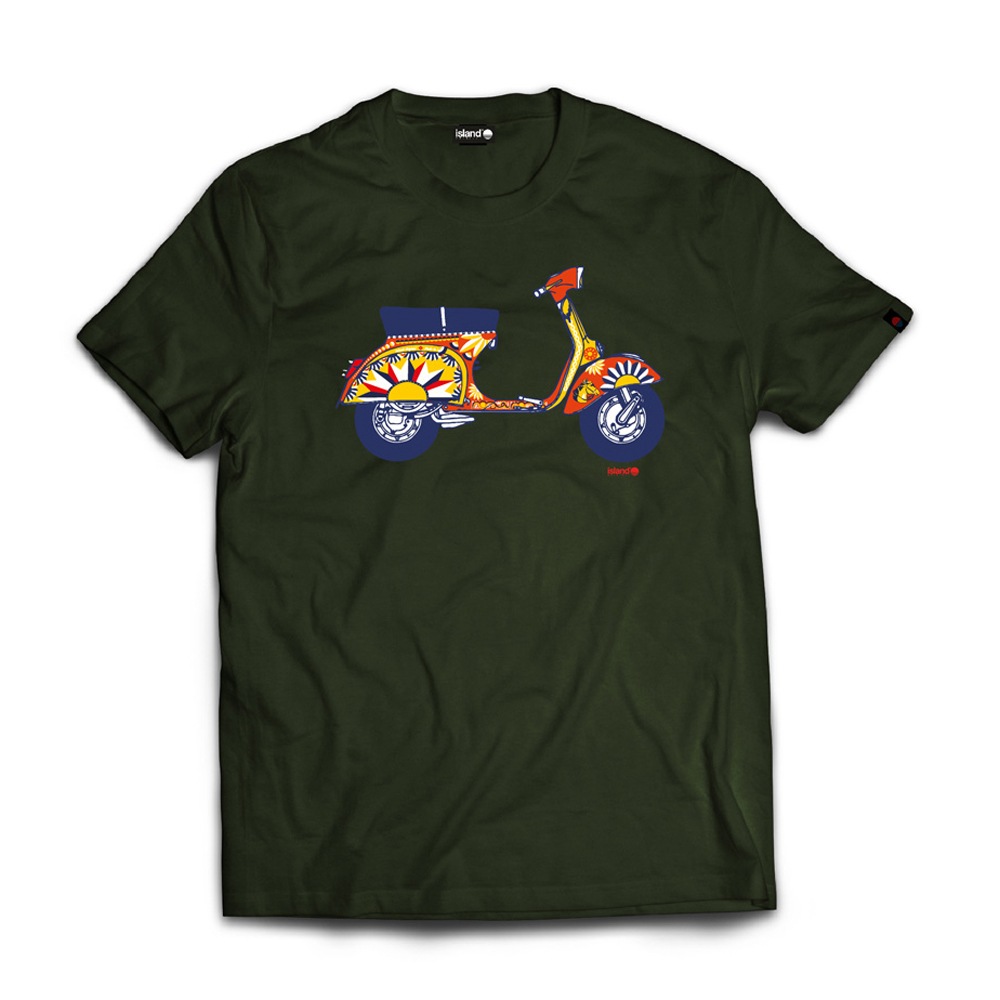 ISLAND ORIGINAL t-shirt vespa carretto-Verde