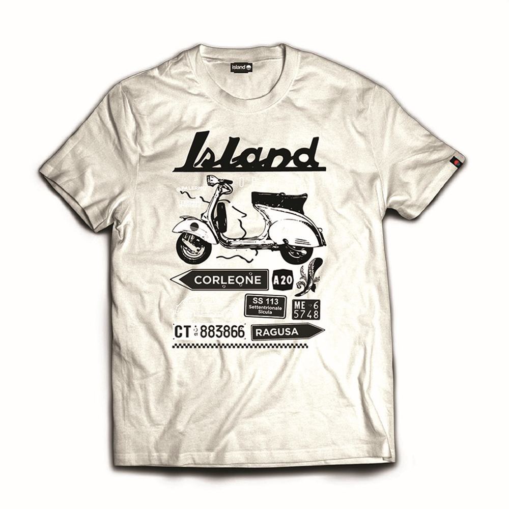 ISLAND ORIGINAL t-shirt sicily road-Bianco