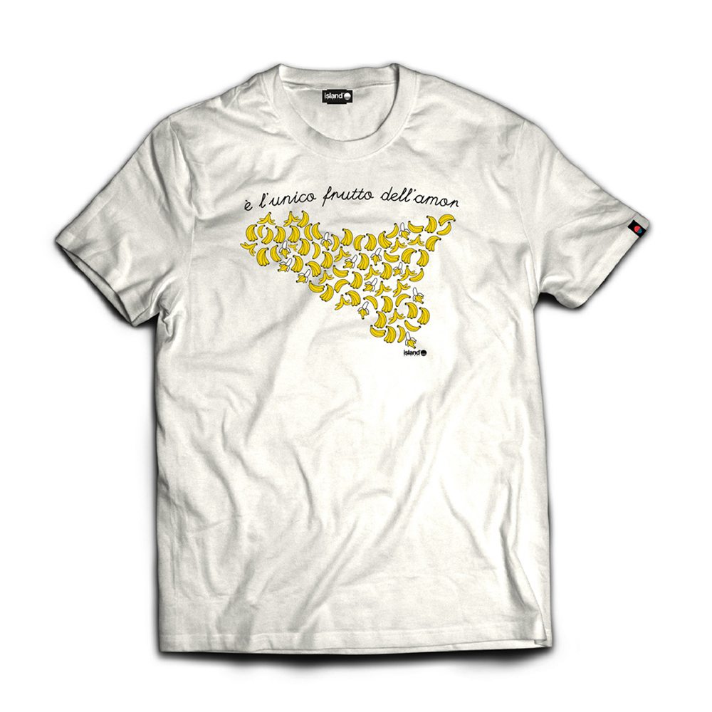 ISLAND ORIGINAL t-shirt banane-Bianco