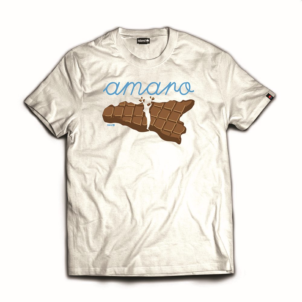 ISLAND ORIGINAL t-shirt cioccolato-Bianco