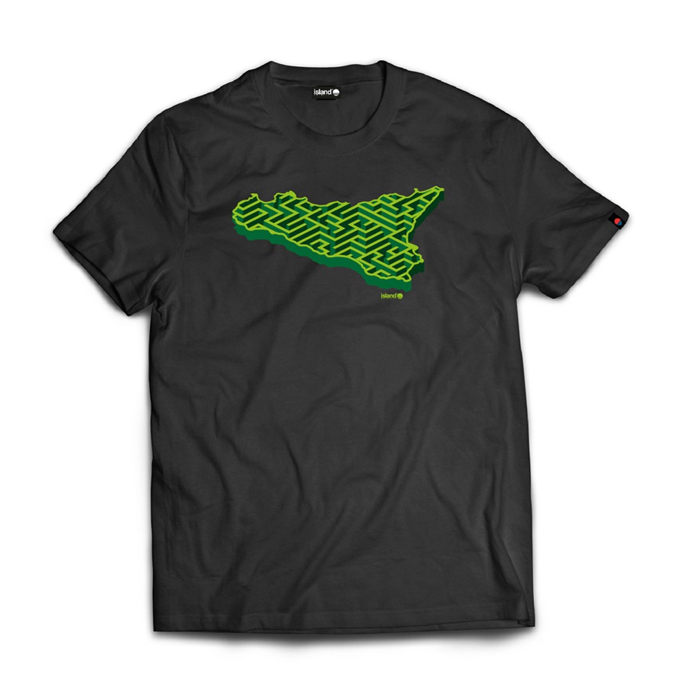 ISLAND ORIGINAL t-shirt labirinto-Nero