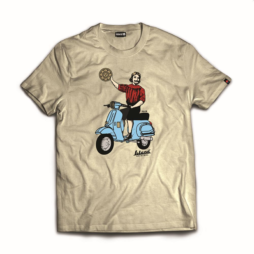 ISLAND ORIGINAL t-shirt vespa di denari-Sabbia