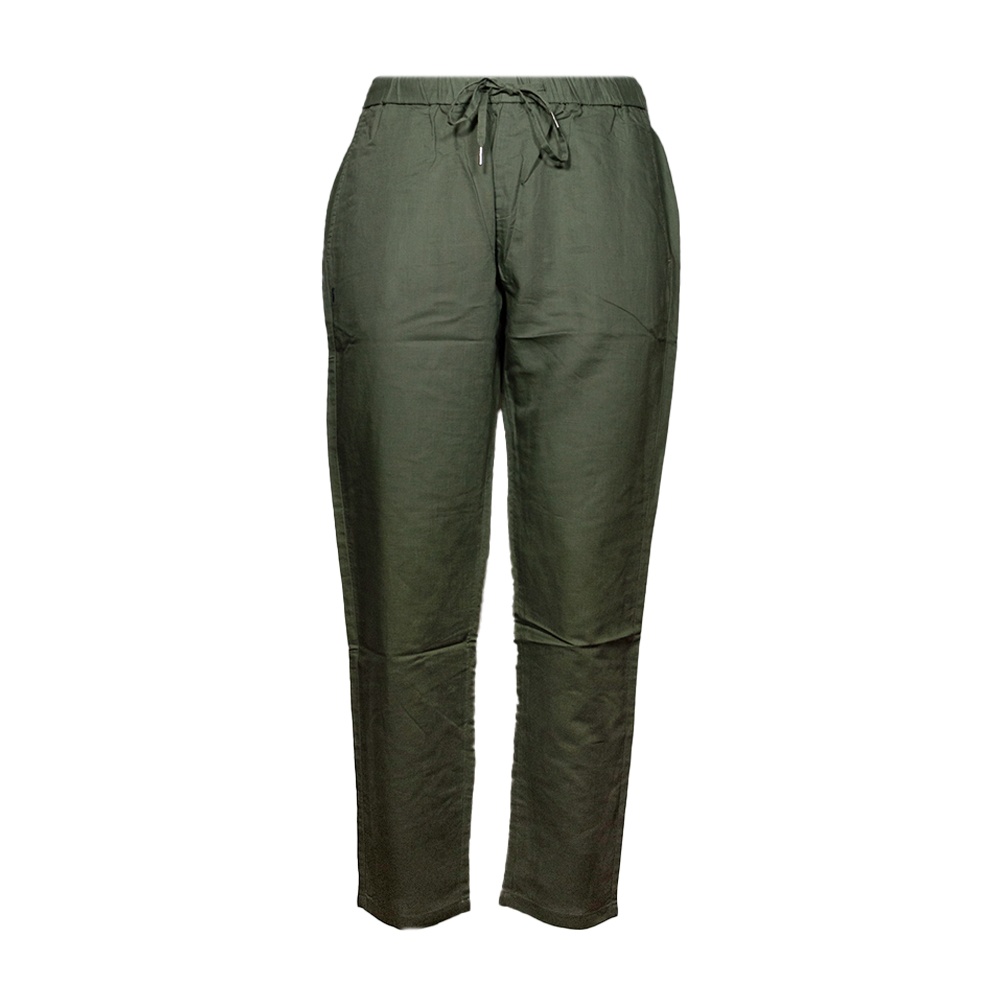 SUN68 pantalone linen-Militare