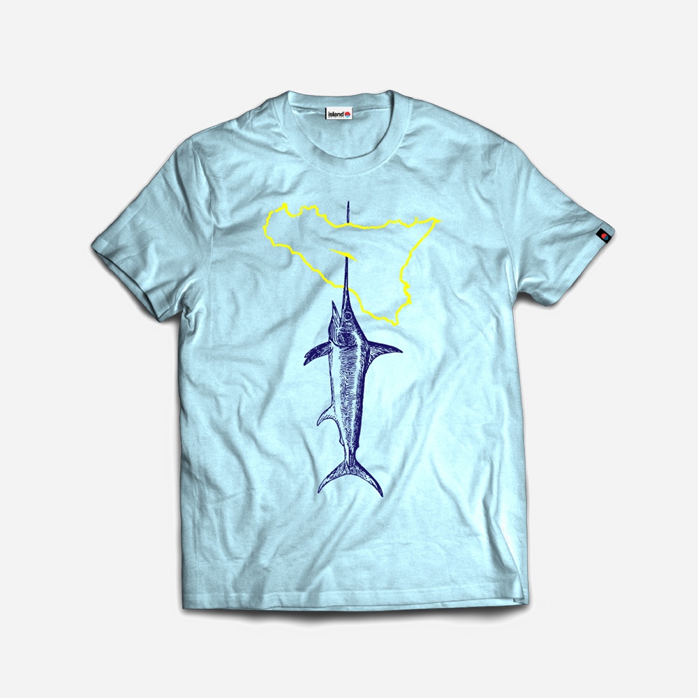 ISLAND ORIGINAL t-shirt u piscispada 2-Celeste