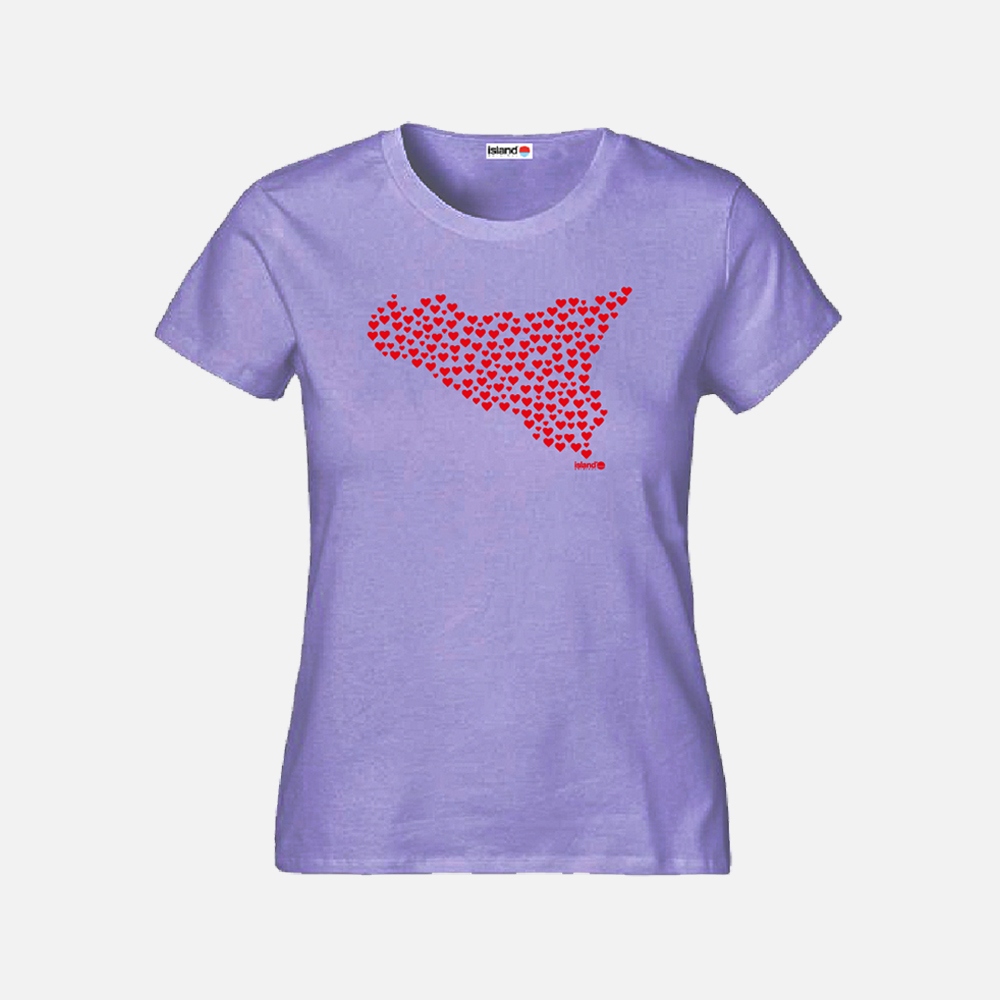 ISLAND ORIGINAL t-shirt cuoricini-Viola