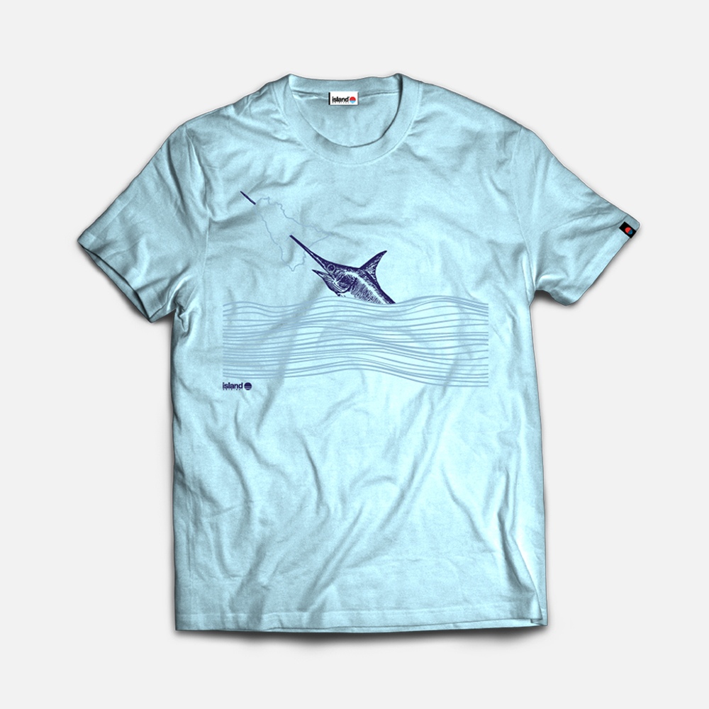 ISLAND ORIGINAL t-shirt swordfish-Celeste
