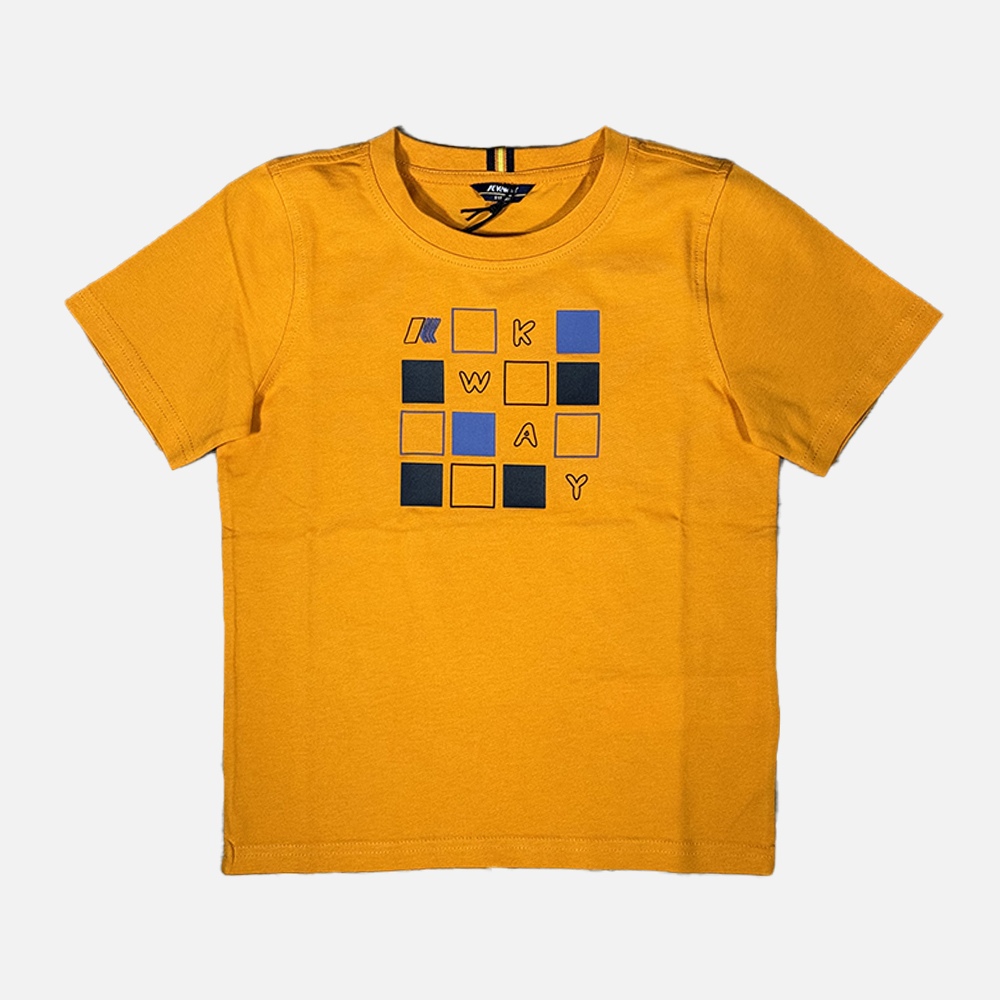 K-WAY t-shirt p. odom puzzle-Arancio