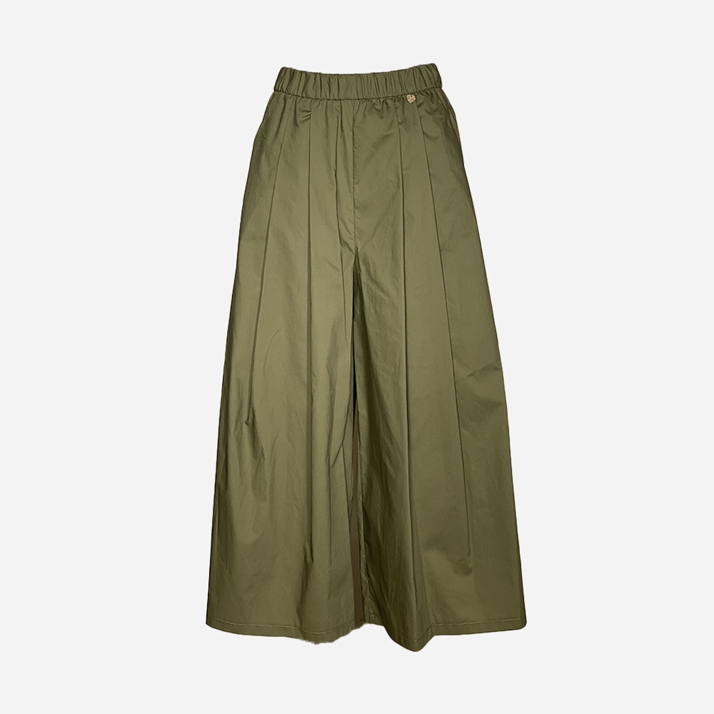 LOLITA pantalone in tela-Militare