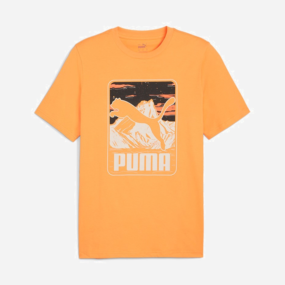 PUMA t-shirt graphics mountain-Arancio