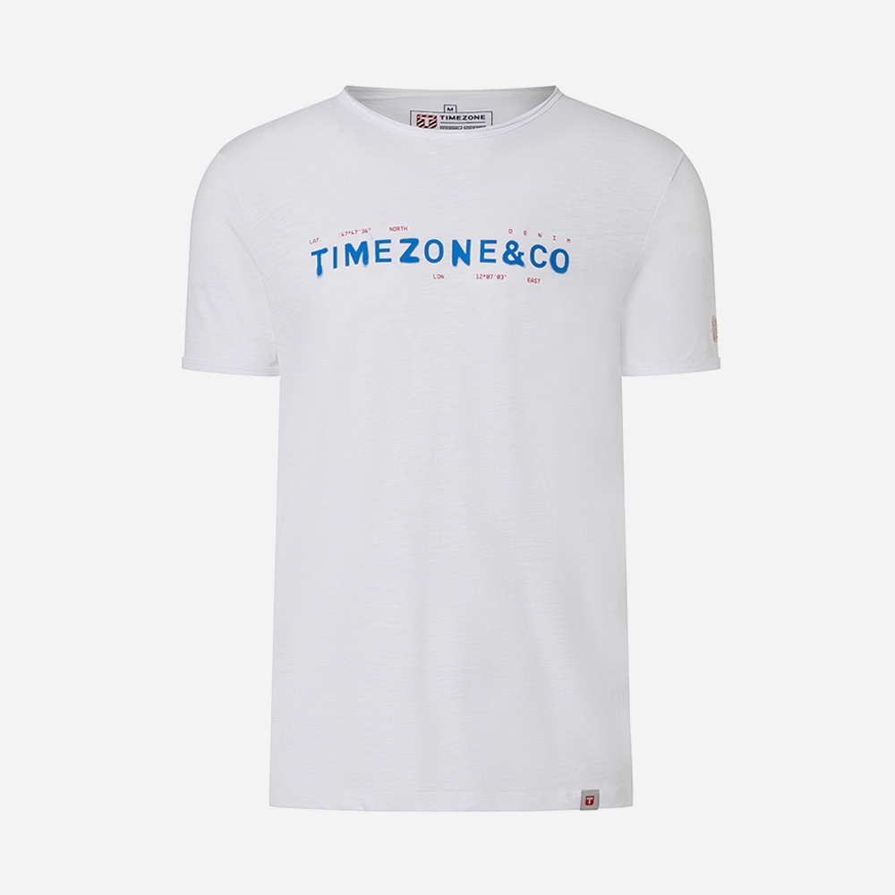 TIMEZONE t-shirt aqua print-