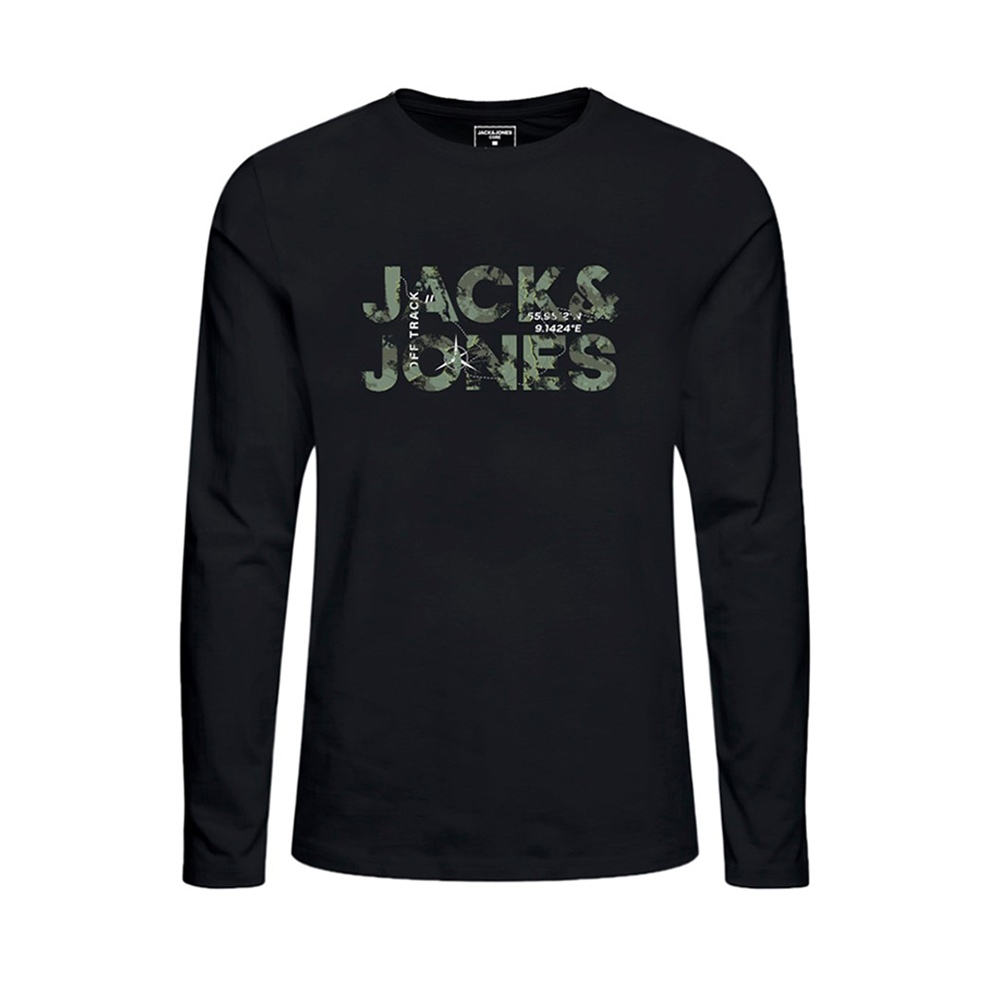 JACK JONES t-shirt tech logo-Nero