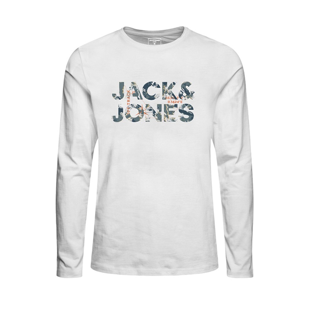 JACK JONES t-shirt tech logo-Bianco