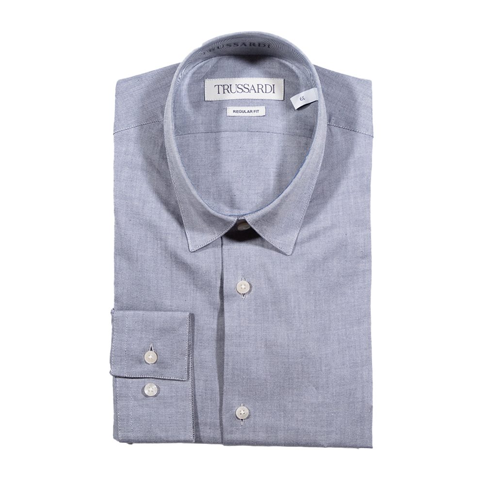TRUSSARDI camicia oxford-Bluette